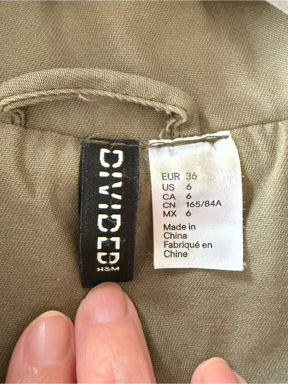 H&M Olive Green Utility Jacket with Drawstring Waist
